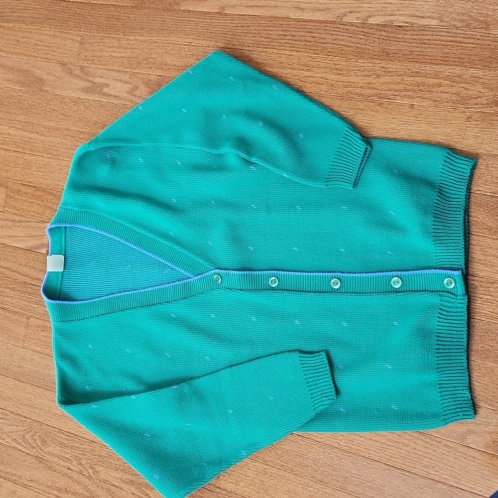 Teal V-Neck Button Cardigan Sweater - Women